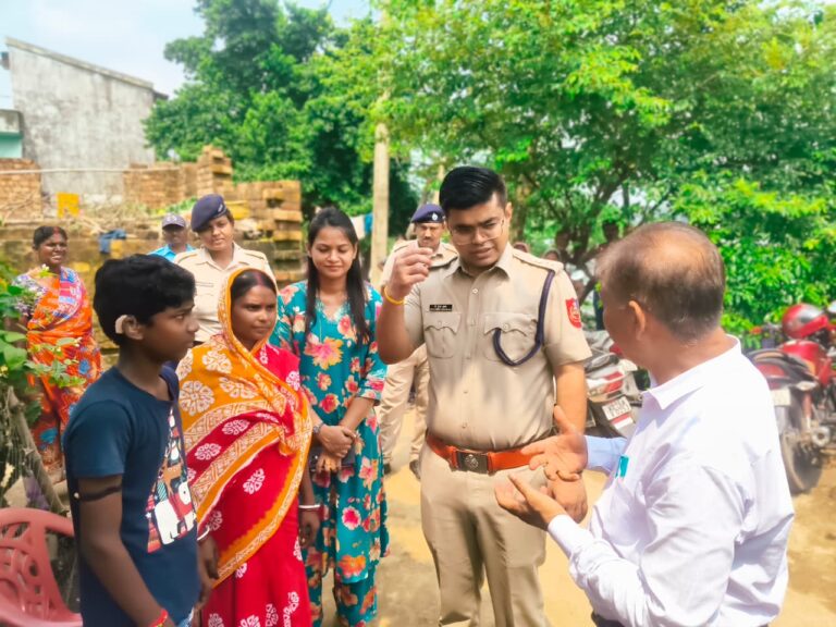 Through the humanitarian initiative of the Honorable SP sir of Hooghly Rural Police, 10 deaf children supported by GBCD in Dhaniakhali Block received hearing aids.