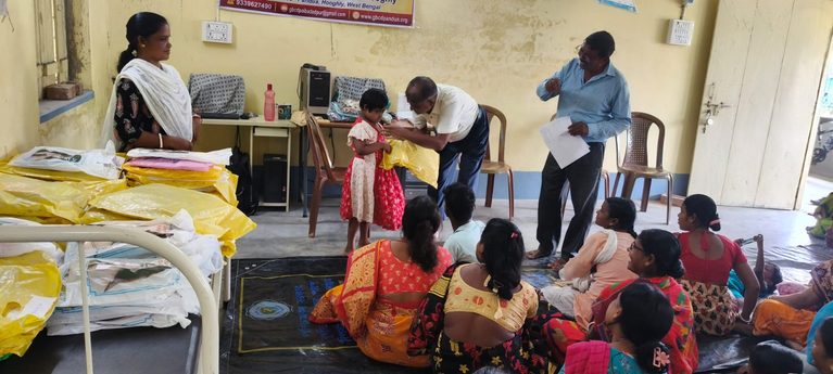 New Cloth Distribution on the occasion of Durga Puja at Polba BLRC